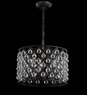 Gabrielle Crystal/Metal LED Pendant - JONATHAN Y